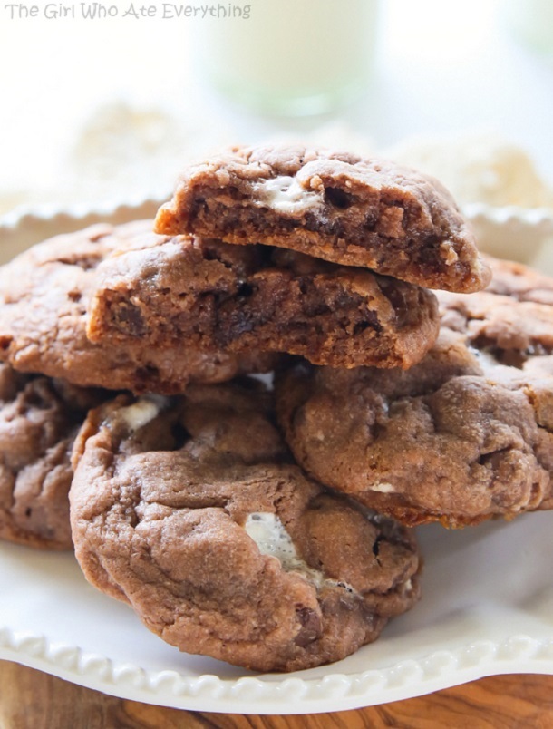 Hot Chocolate Cookies With Mini Marshmallows