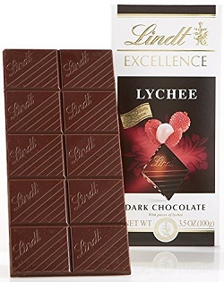 Lindt Excellence Dark Chocolate with Lychee