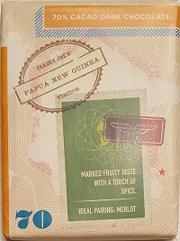 Papua New Guinea 70% dark chocolate in Trader Joe's Passport Collection