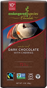 endangered species dark chocolate with cherries