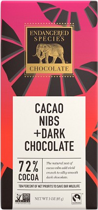 Endangered Species Cacao Nibs + Dark Chocolate